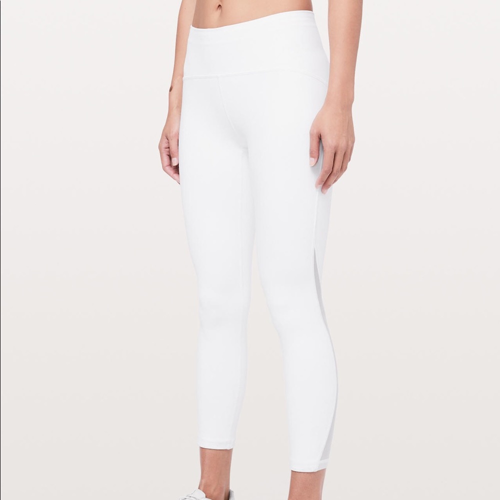 Lululemon NWOT Train Times 25” white leggings 6